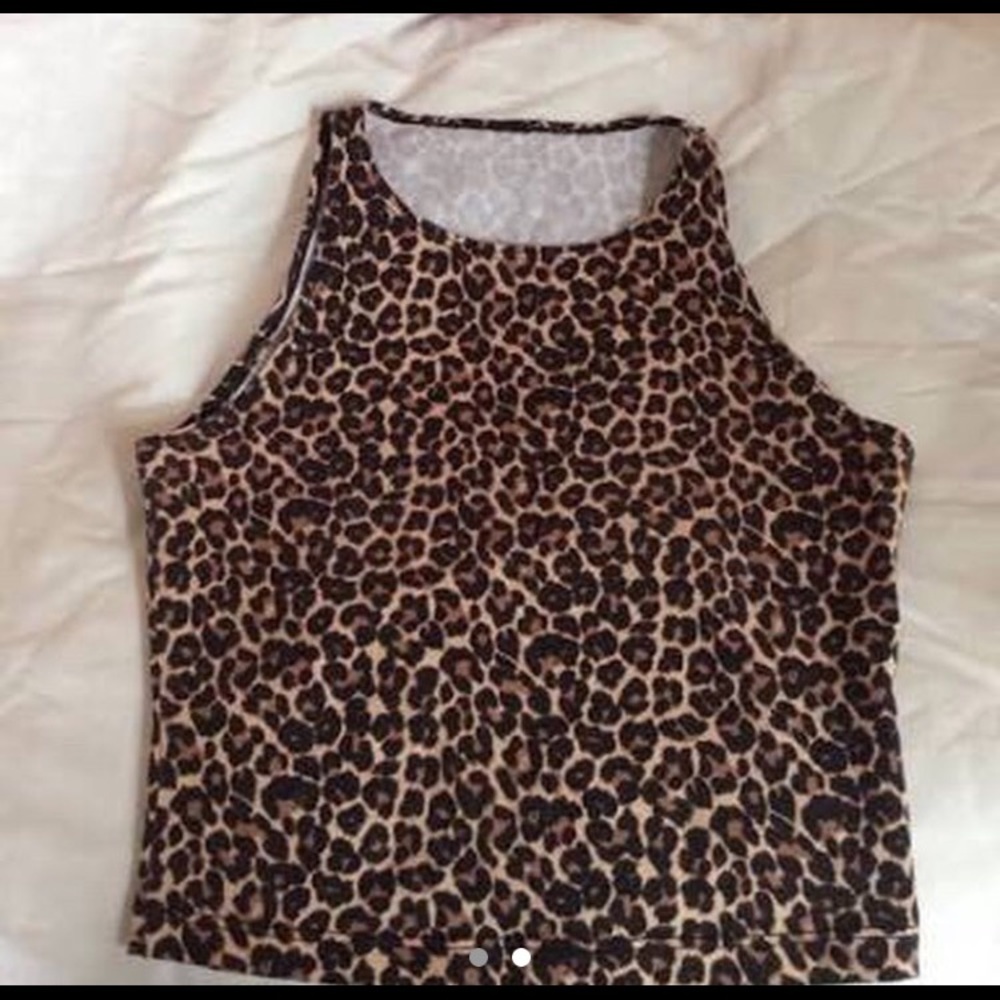 American Apparel Cheetah crop top